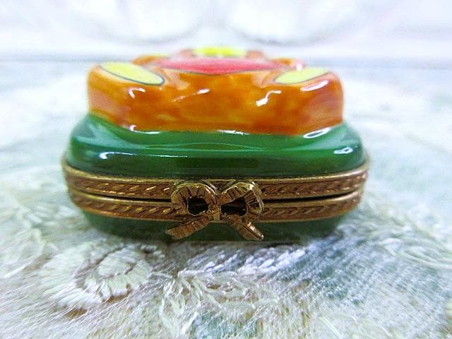 フランス　リモージュ　ボックス　☆テディベア　パズル　Limoges box