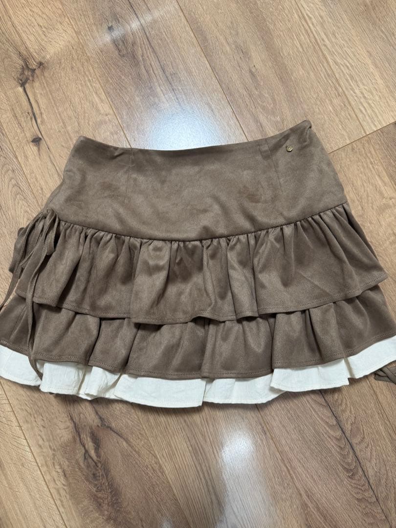 【andmary】Mel gather skirt Mサイズ ブラウン 正規品