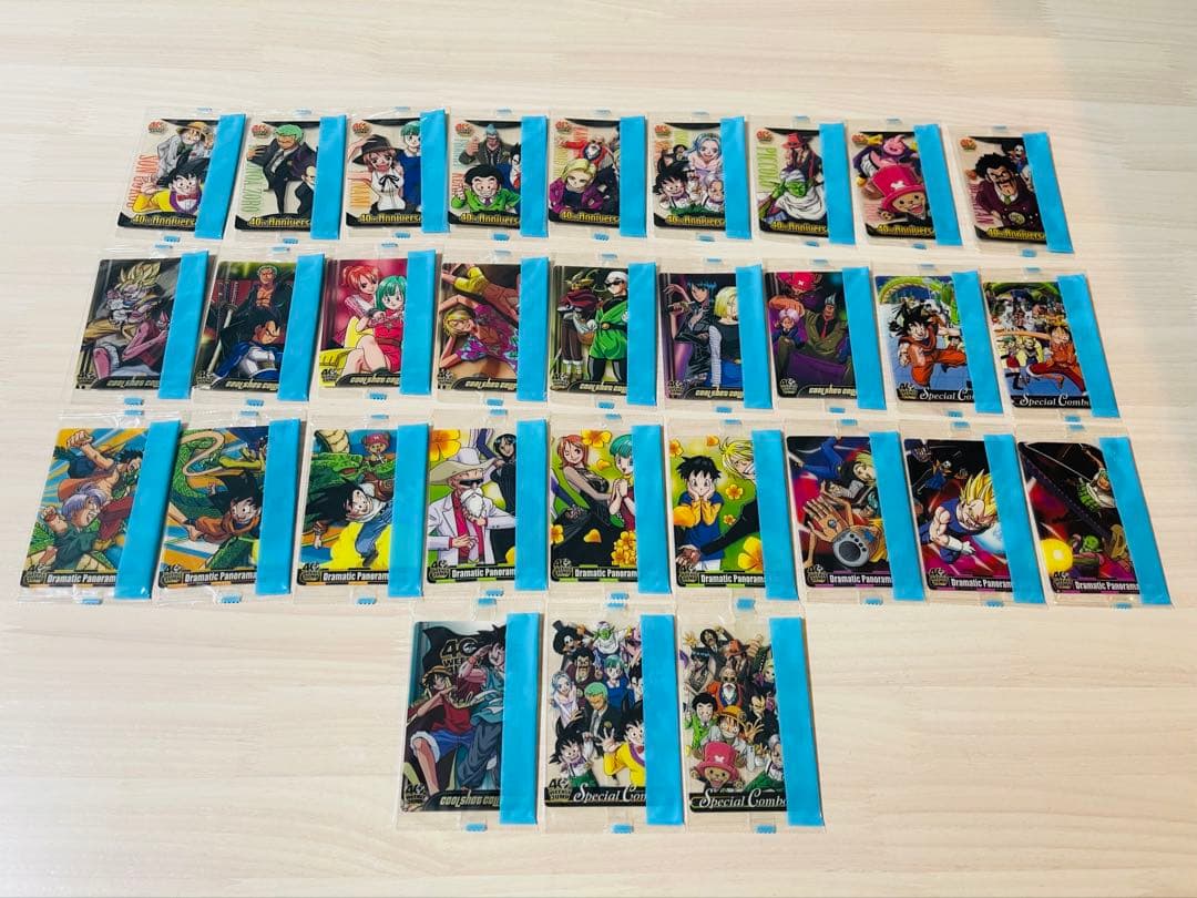 未開封フルコンプ　ジャンプ40周年記念ドラゴンボールワンピース　コラボ　カード