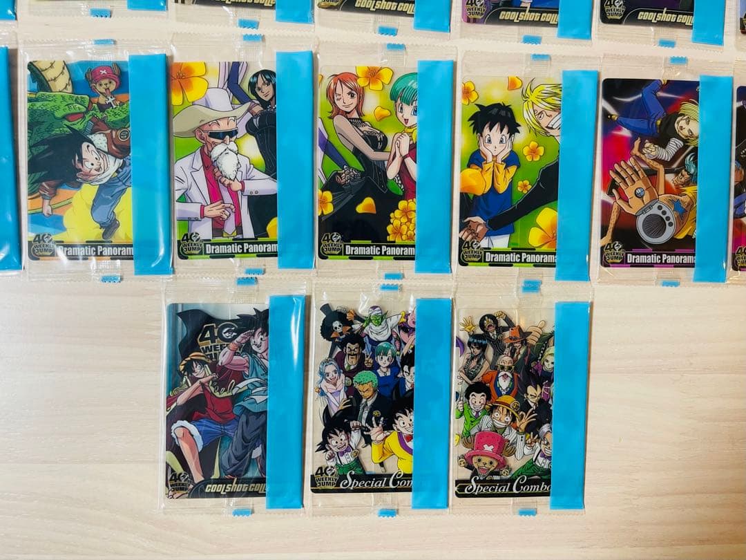 未開封フルコンプ　ジャンプ40周年記念ドラゴンボールワンピース　コラボ　カード