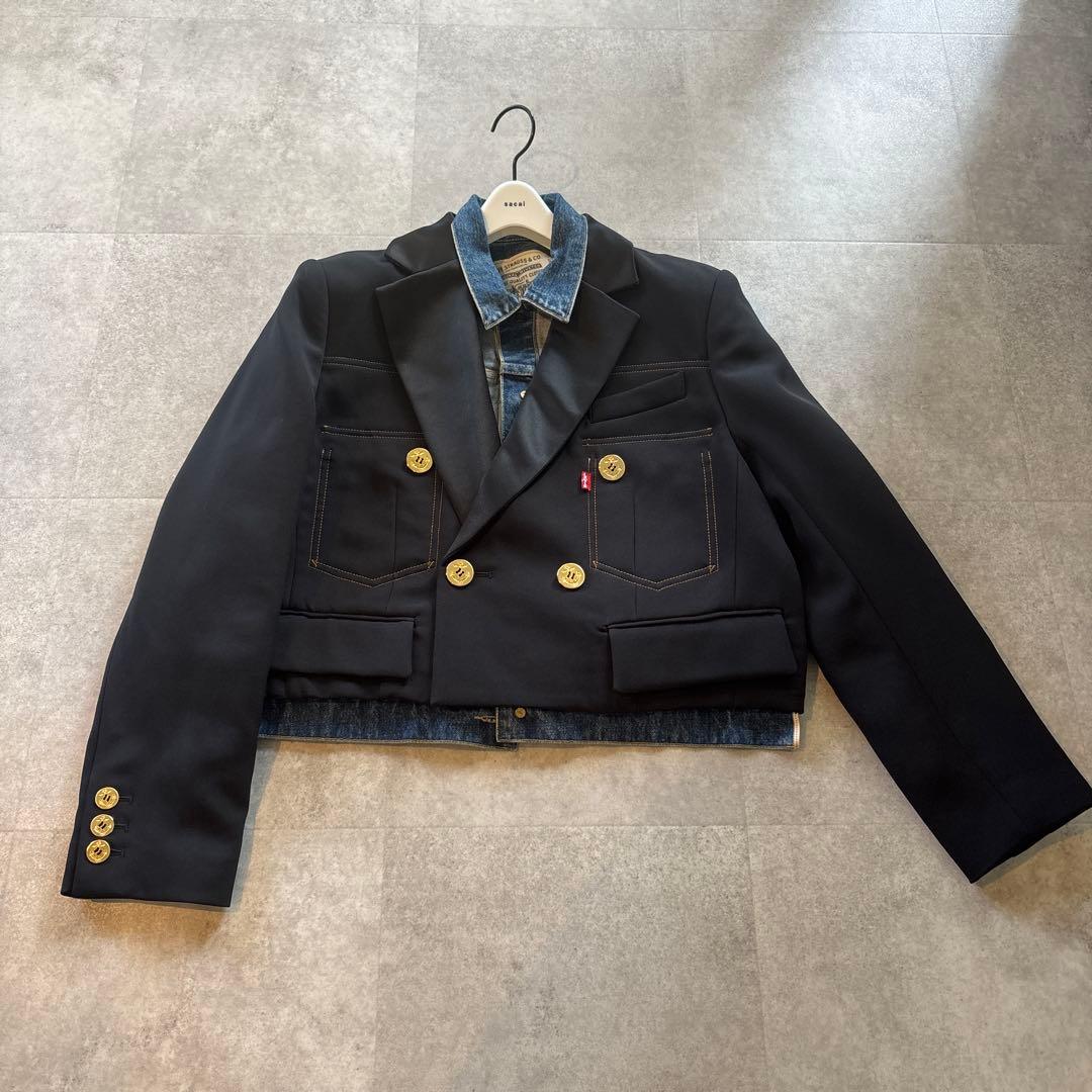 sacai Levi's ダブルブレストデニムジャケット 1サイズ