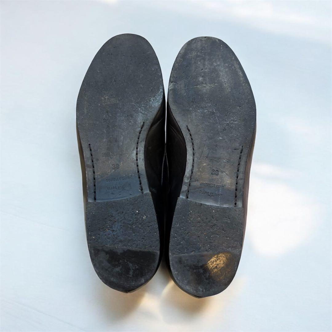 HERMES ローファー レザー スリッポン 38