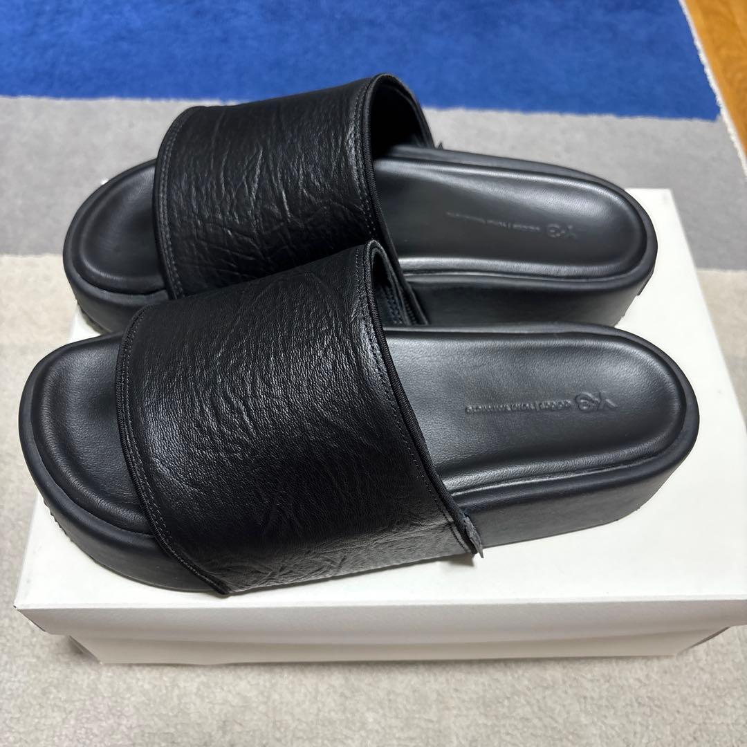 Y3 ブラック スライドサンダル