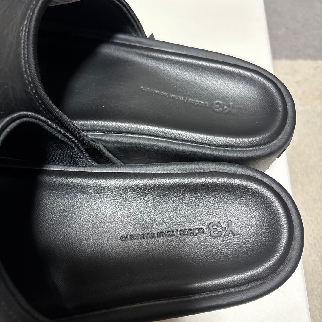 Y3 ブラック スライドサンダル