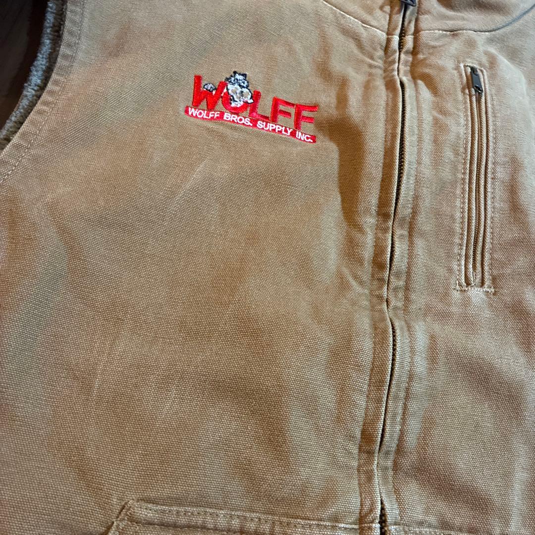 Carhartt コットンベージュベスト WOLFF