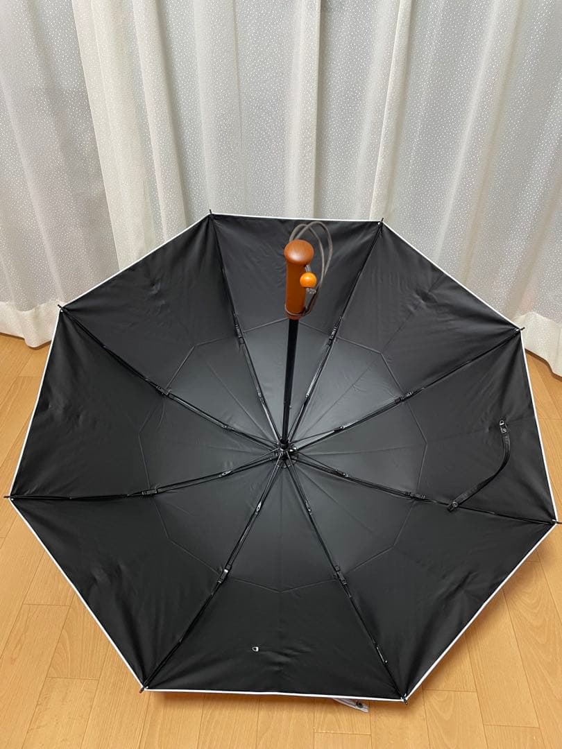 サンバリア100 折りたたみ日傘 2段折 ボーダー ブルー