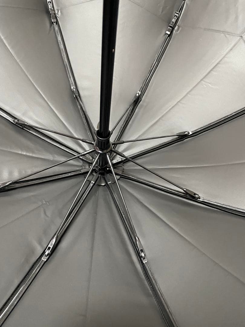 サンバリア100 折りたたみ日傘 2段折 ボーダー ブルー