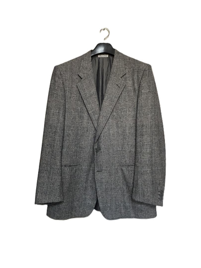 J767★パルジレリ ゼニア ジャケット ブレザー52大きいXL グレンチェック