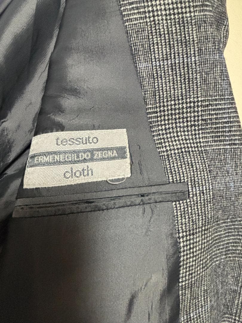 J767★パルジレリ ゼニア ジャケット ブレザー52大きいXL グレンチェック