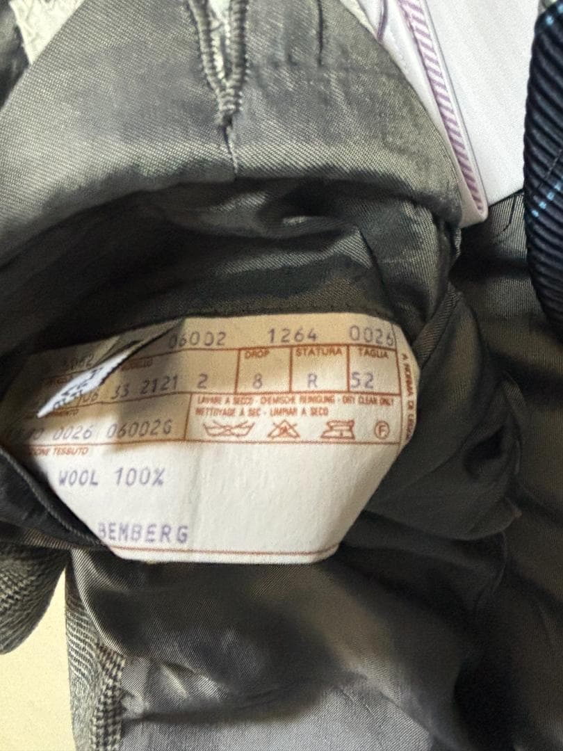 J767★パルジレリ ゼニア ジャケット ブレザー52大きいXL グレンチェック