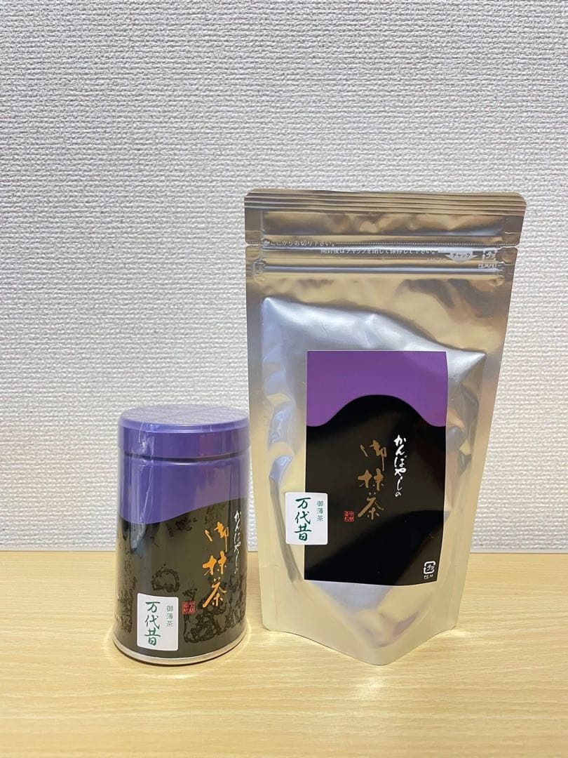 上林抹茶の万代昔100g*5袋+100g*5缶