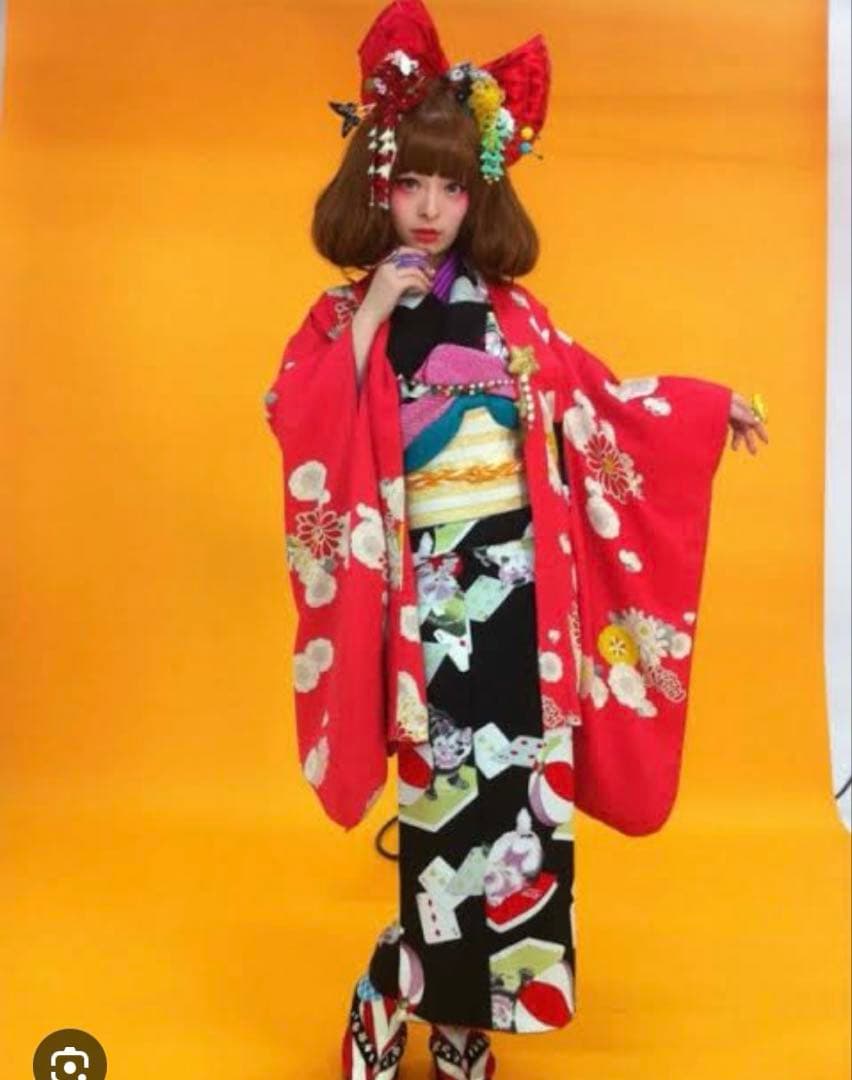 ふりふ 猫トランプ 浴衣