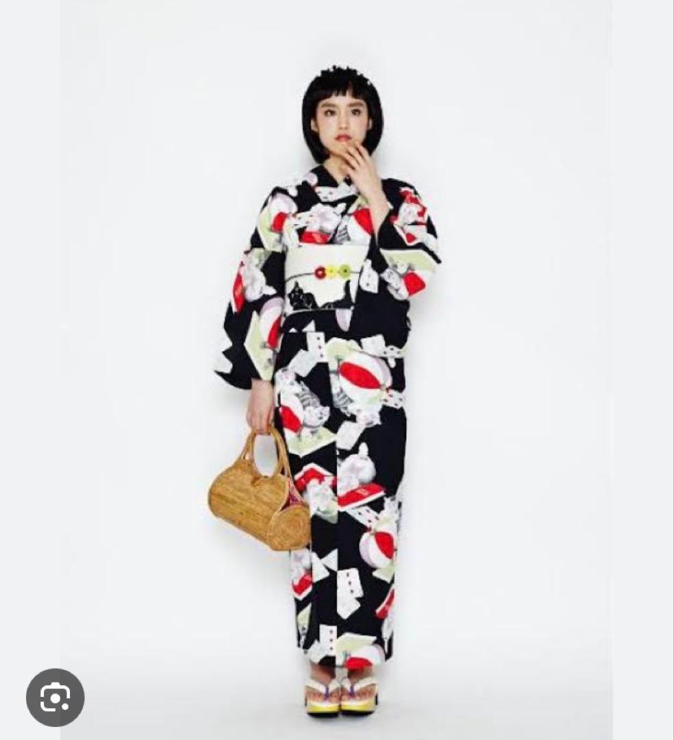 ふりふ 猫トランプ 浴衣