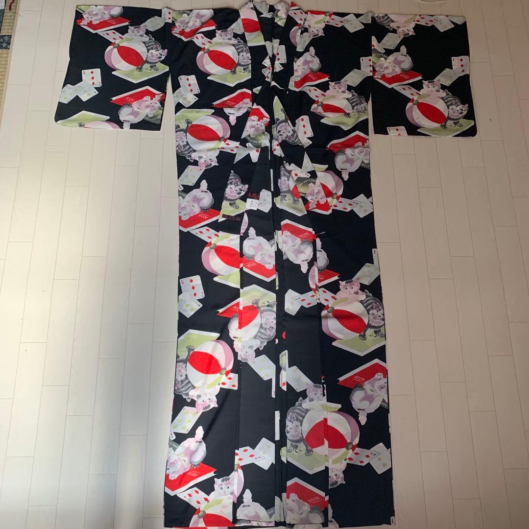 ふりふ 猫トランプ 浴衣