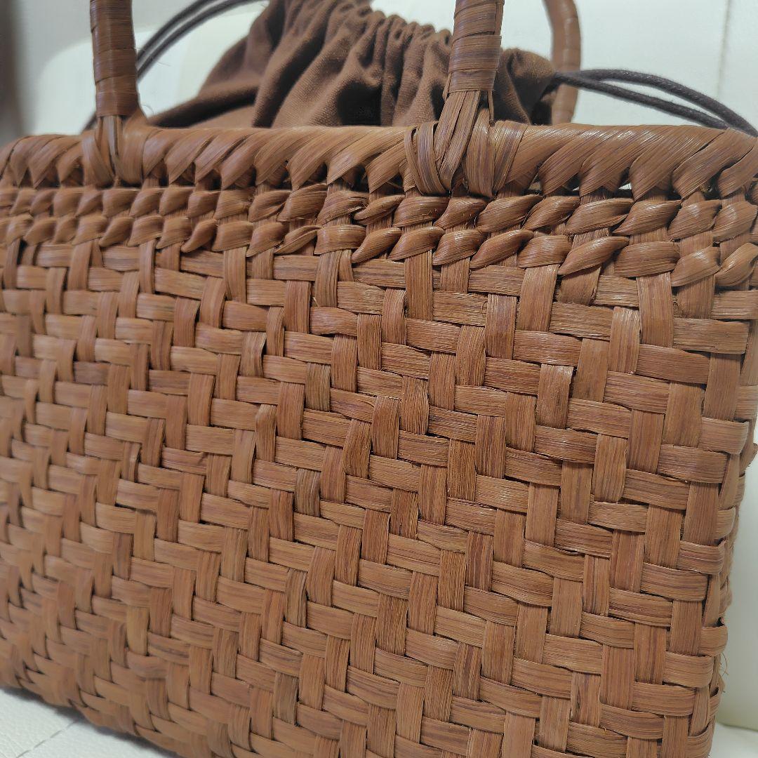 山葡萄かごバッグ　 巾着付き