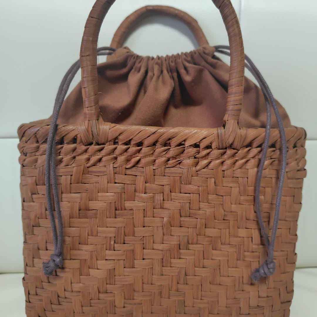 山葡萄かごバッグ　 巾着付き