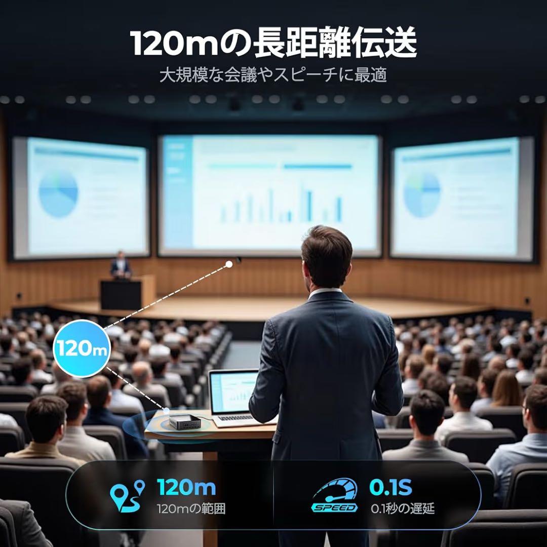 4k ワイヤレスHDMI 送信機と受信機 hdmi 無線4K@30Hz 会議