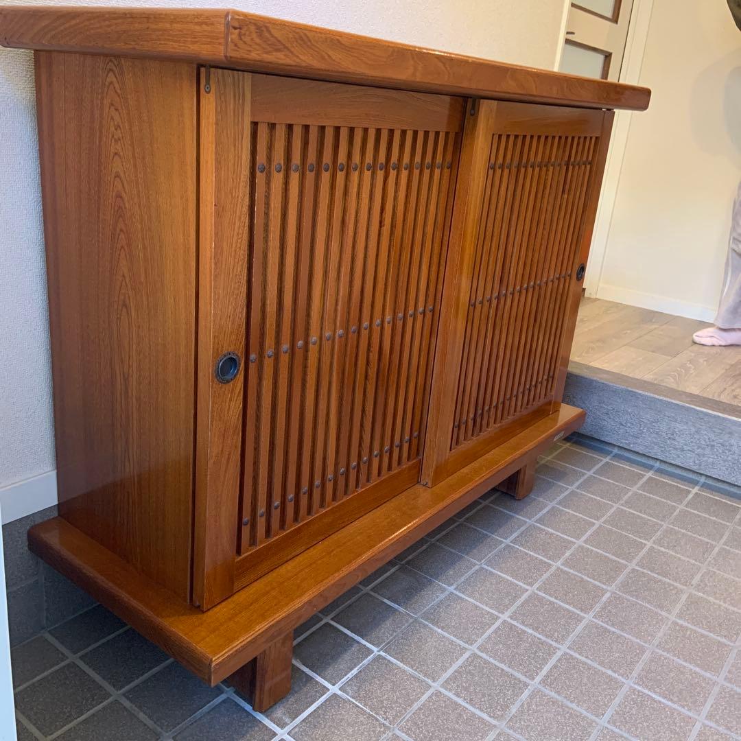 【かりん】シューズボックス　シューズラック　木製下駄箱　十万石印