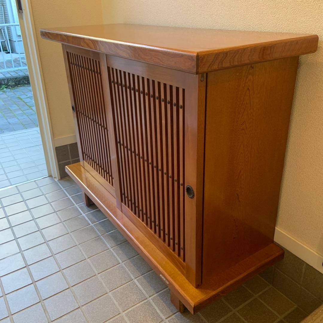 【かりん】シューズボックス　シューズラック　木製下駄箱　十万石印