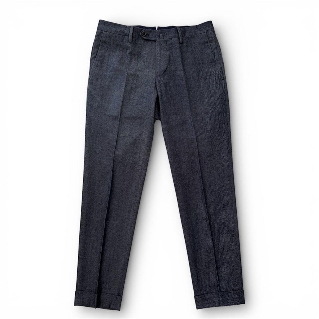 PT01 デニム調 スラックス 46 EVO FIT ストレッチ　ルーマニア製