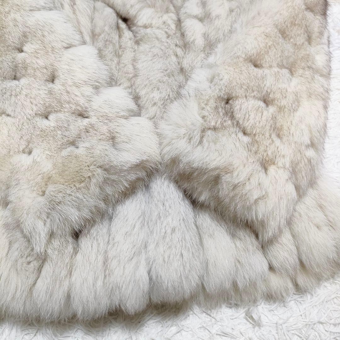 palody　毛皮コート　フォックスファー　本毛皮　ホワイト系　ボリューム