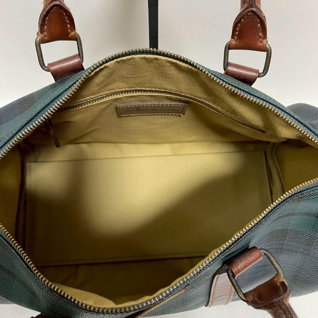 Ralph Lauren ポロラルフローレン　ボストンバッグ グリーン チェック