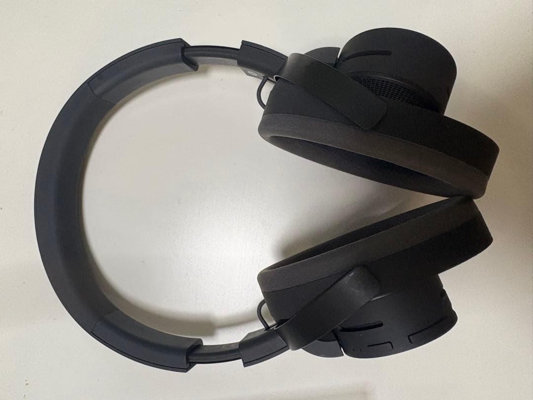 ライト ワイヤレスヘッドホン ブラック折りたたみ式