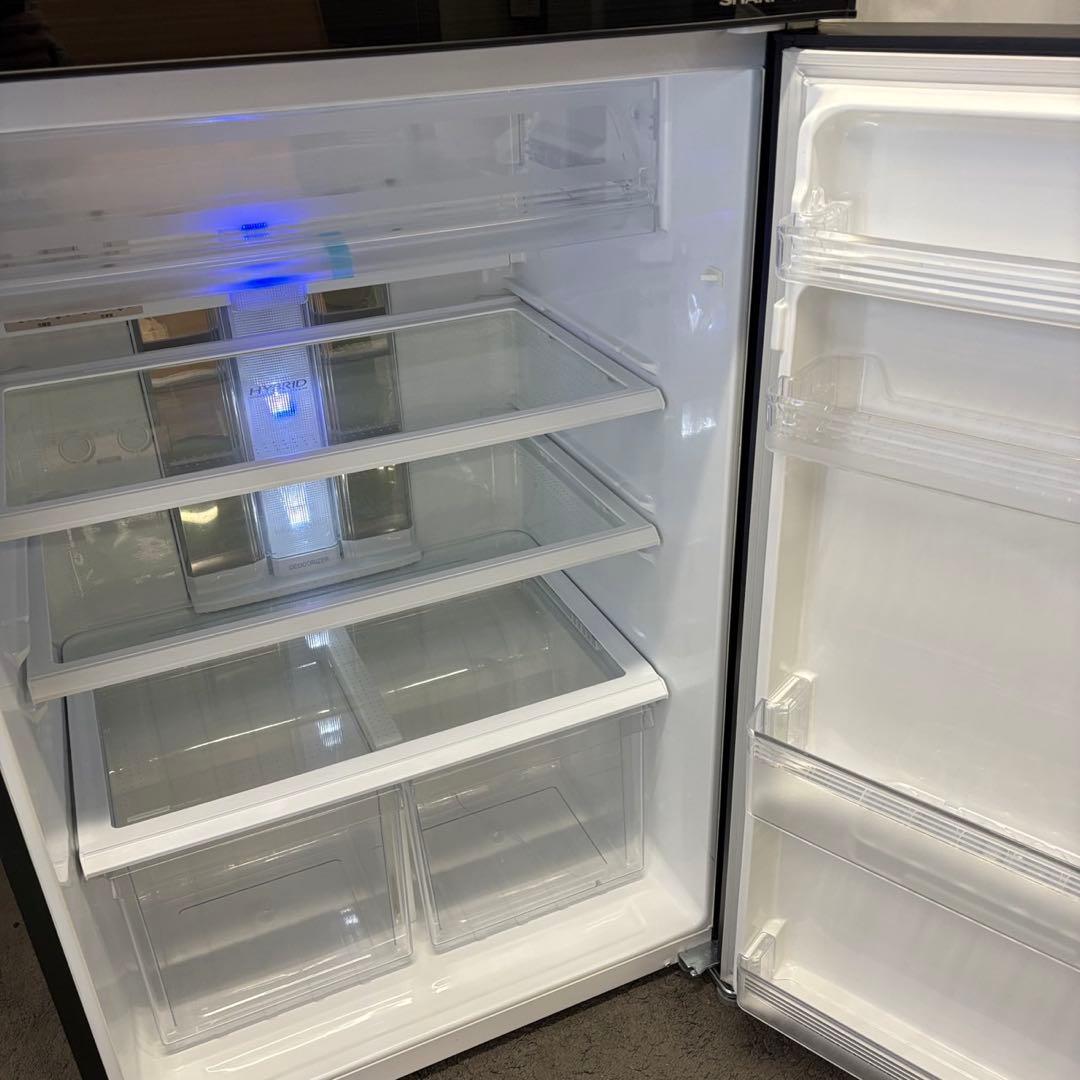 ★71　冷蔵庫　SHARP　大型　黒　右開き　500-600ℓ　安い　設置無料