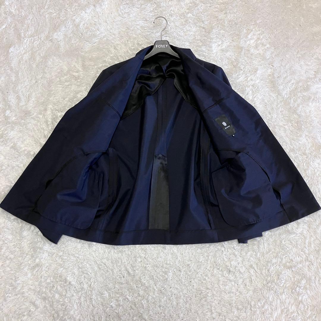 BLAMINK ブラミンク ボタンレス テーラード ジャケット ネイビー