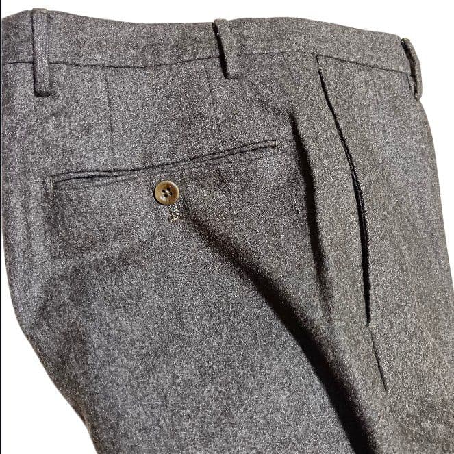 INCOTEX Super100 42 035型 フランネル ウールスラックス