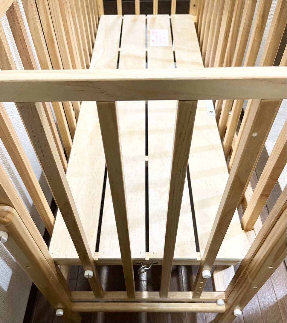 【まま】そいねーるⅢ ベビーベッド ナチュラル 大和屋 添い寝 ベルト付き