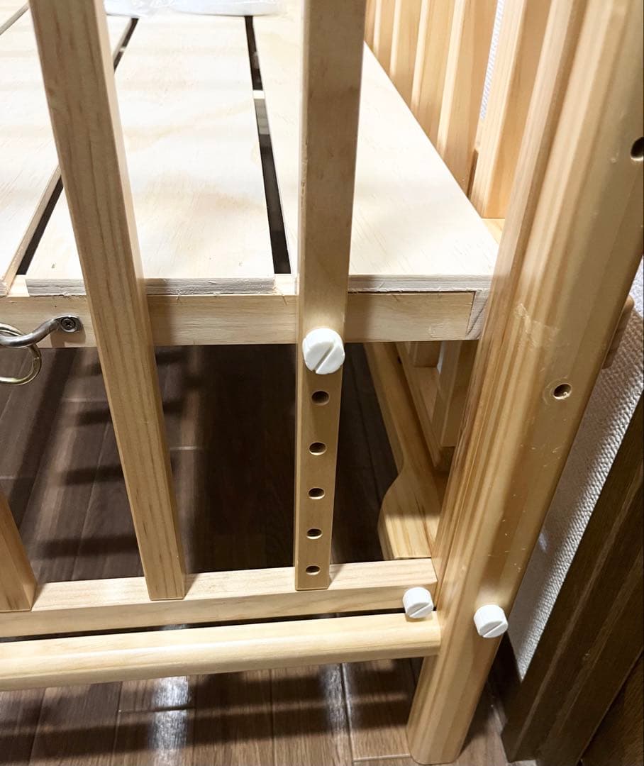 【まま】そいねーるⅢ ベビーベッド ナチュラル 大和屋 添い寝 ベルト付き