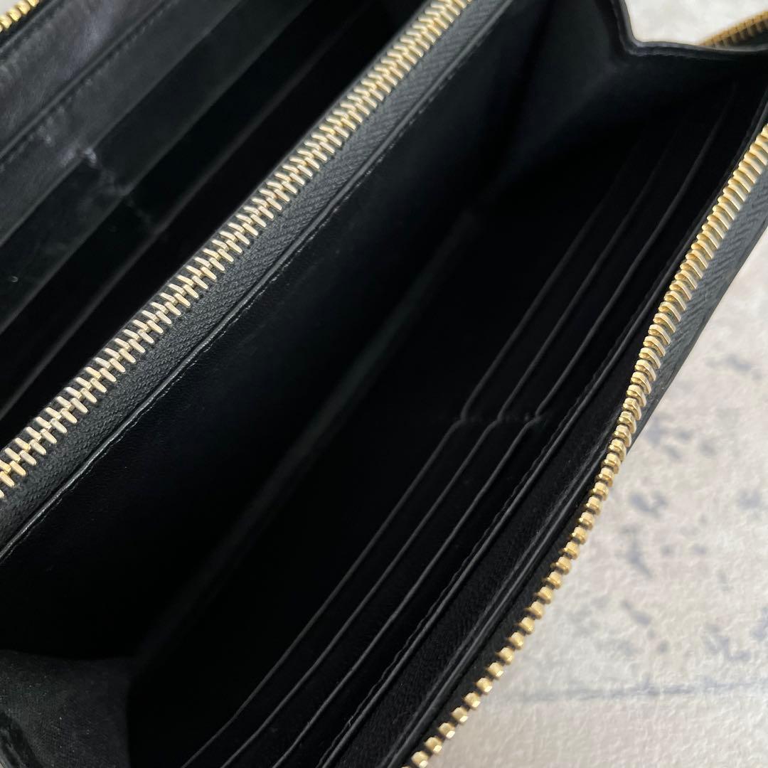 極美品✨MARNI ラウンドファスナー ロゴ サフィアーノレザー ピンクベージュ