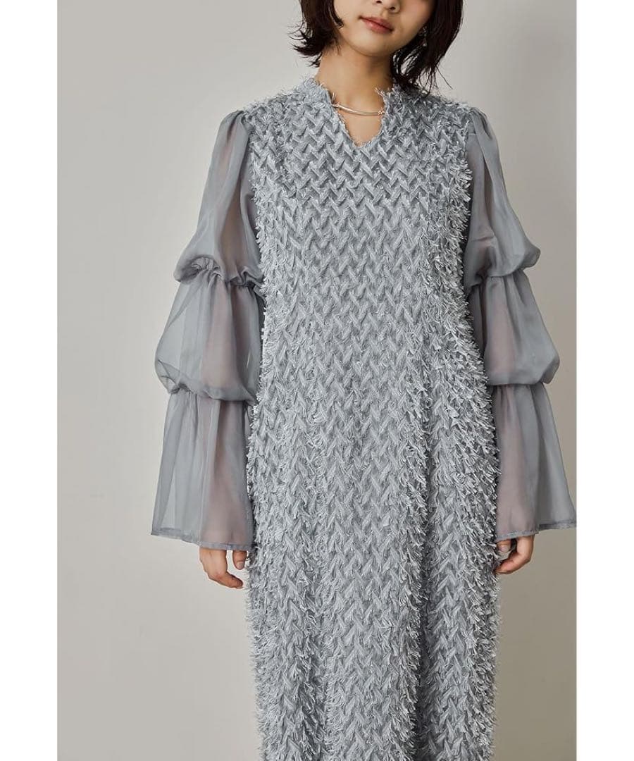 新品　ドリードール　niana デザインスリーブシャギードレス 結婚式　2次会