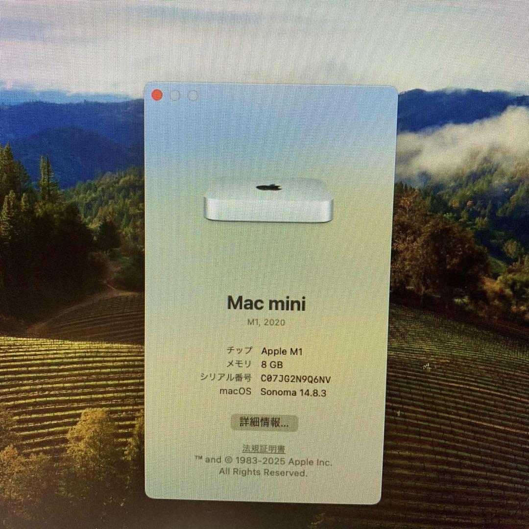 Mac mini 2020 Apple M1 8GB SSD256 デスクトップ