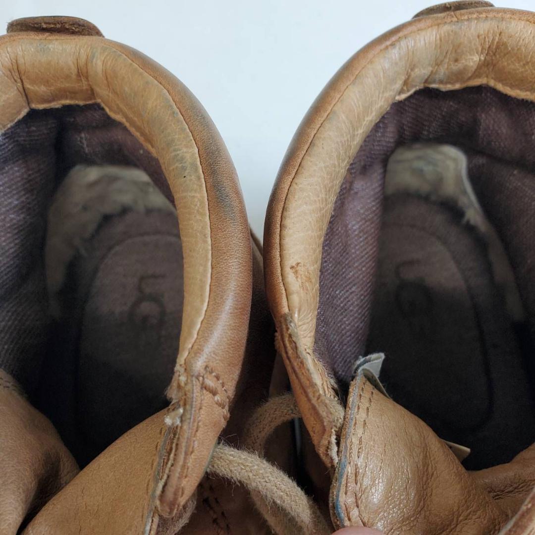 アグ　激レア　オールレザー　レースアップブーツ　27.5cm　ブラウン