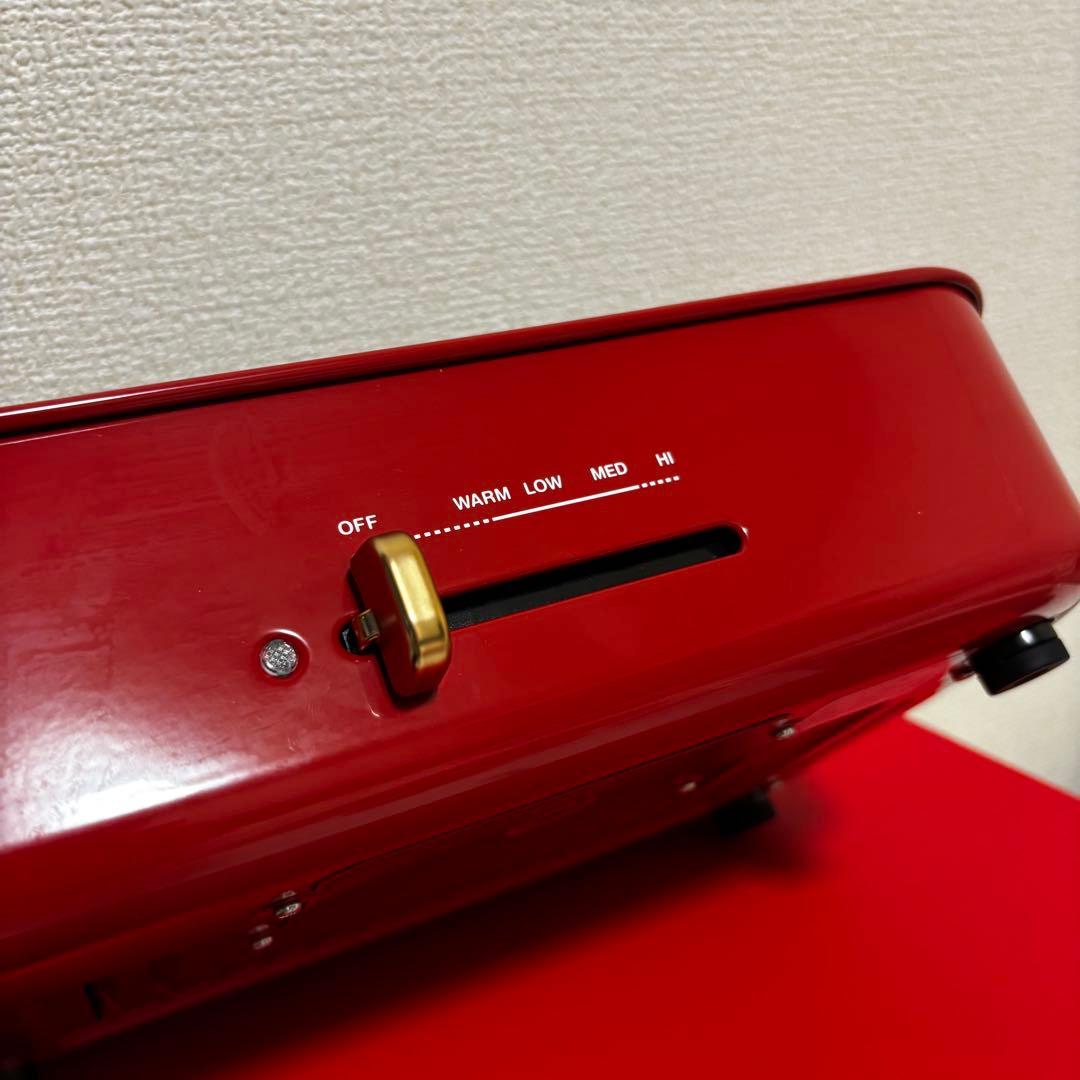 【極美品】　BRUNO ホットプレート レッド　セラミックコート鍋　深鍋