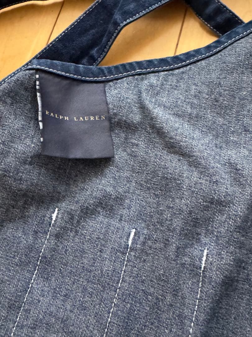 新品　RALPH LAUREN ダークデニム オーバーオールエプロン　タグ付