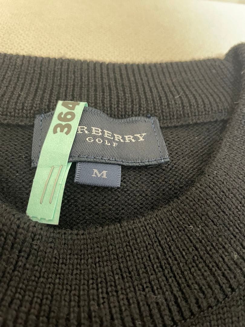 【ヴィンテージ】Burberry GOLFブラック クルーネックセーター