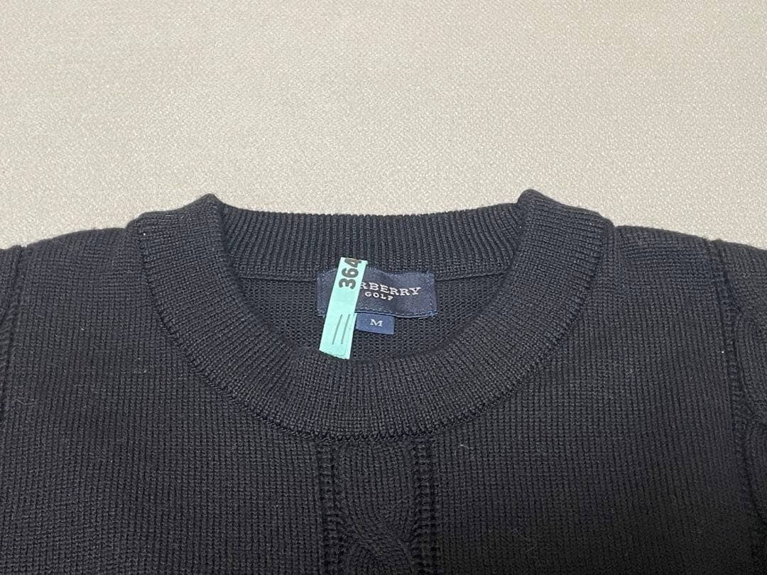 【ヴィンテージ】Burberry GOLFブラック クルーネックセーター