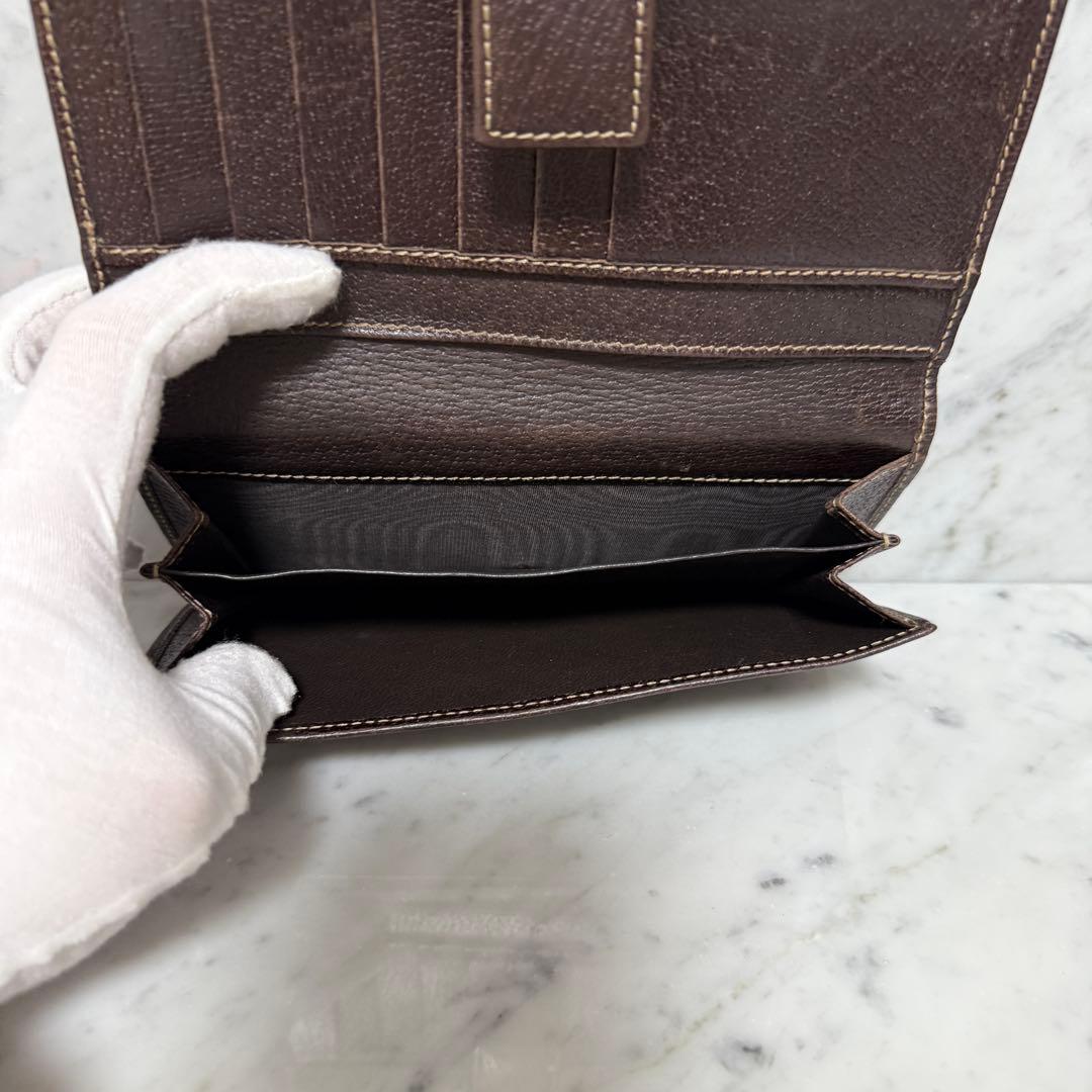 GUCCI グッチ 長財布 ブラック 黒 キャンバス リボン シェリー GG