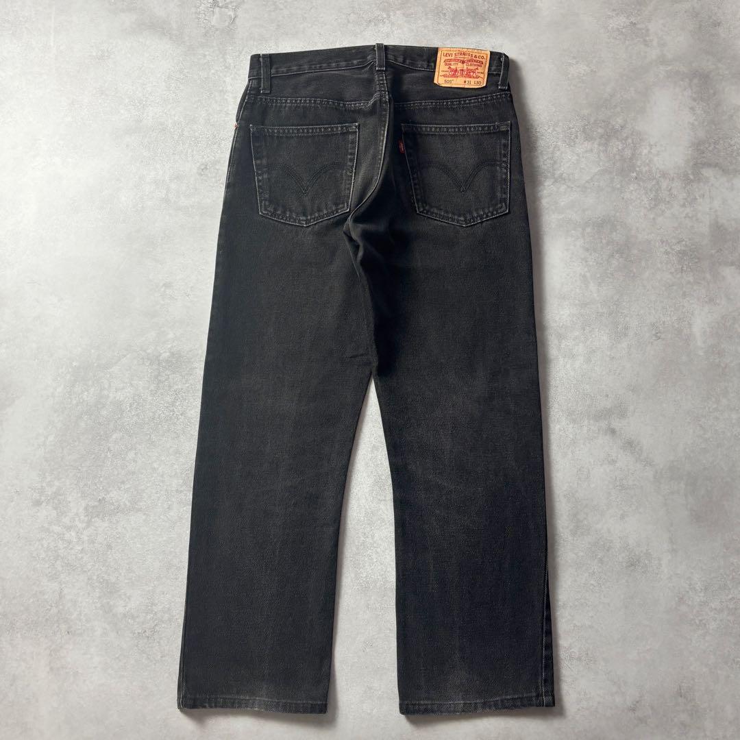 00s Levi's リーバイス 505 先染め ブラック デニムパンツ