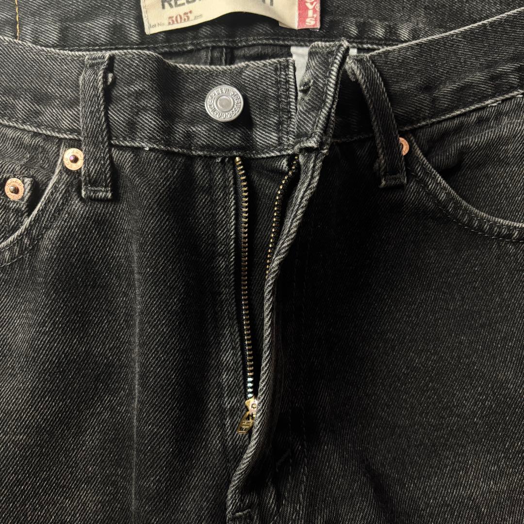 00s Levi's リーバイス 505 先染め ブラック デニムパンツ