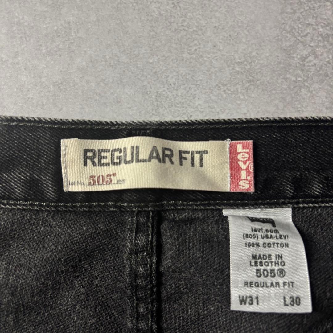 00s Levi's リーバイス 505 先染め ブラック デニムパンツ
