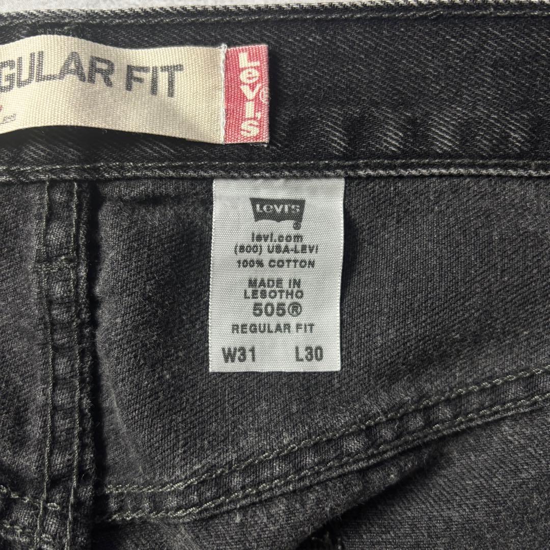 00s Levi's リーバイス 505 先染め ブラック デニムパンツ