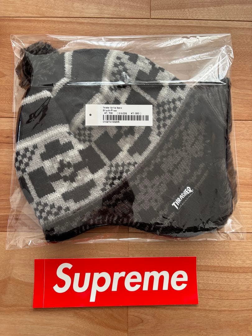 Supreme Thrasher Earflap Beanie black 新品