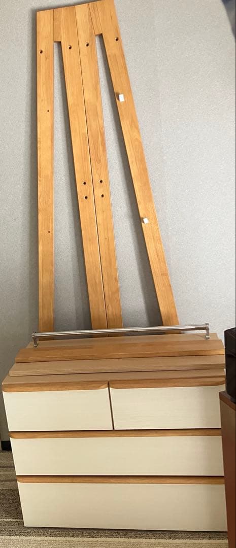 ニトリ　ハンガーラック　収納　ワードローブ　木製