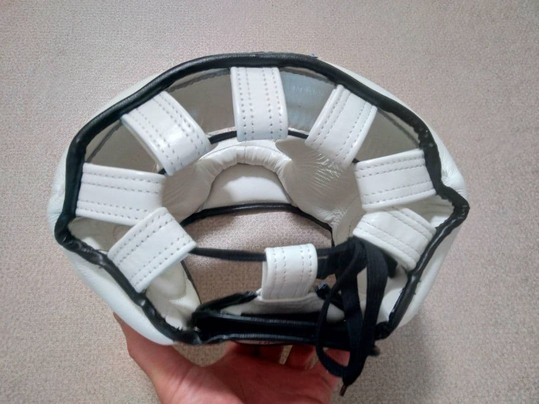 本革製WINDYヘッドギア HP-2 白 M サイズ 新品