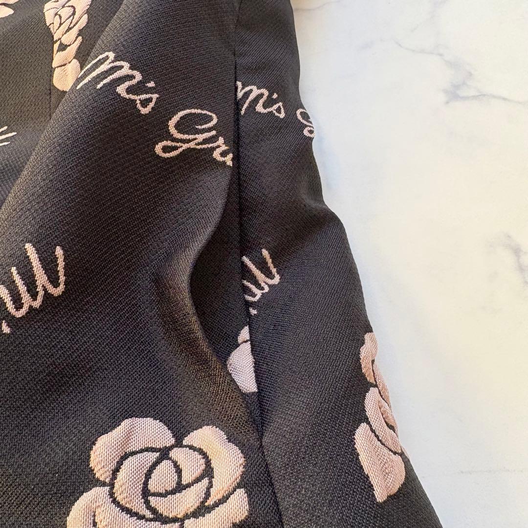 新品 エムズグレイシー リボンカメリアリップジャガードワンピース 定価5.2万円