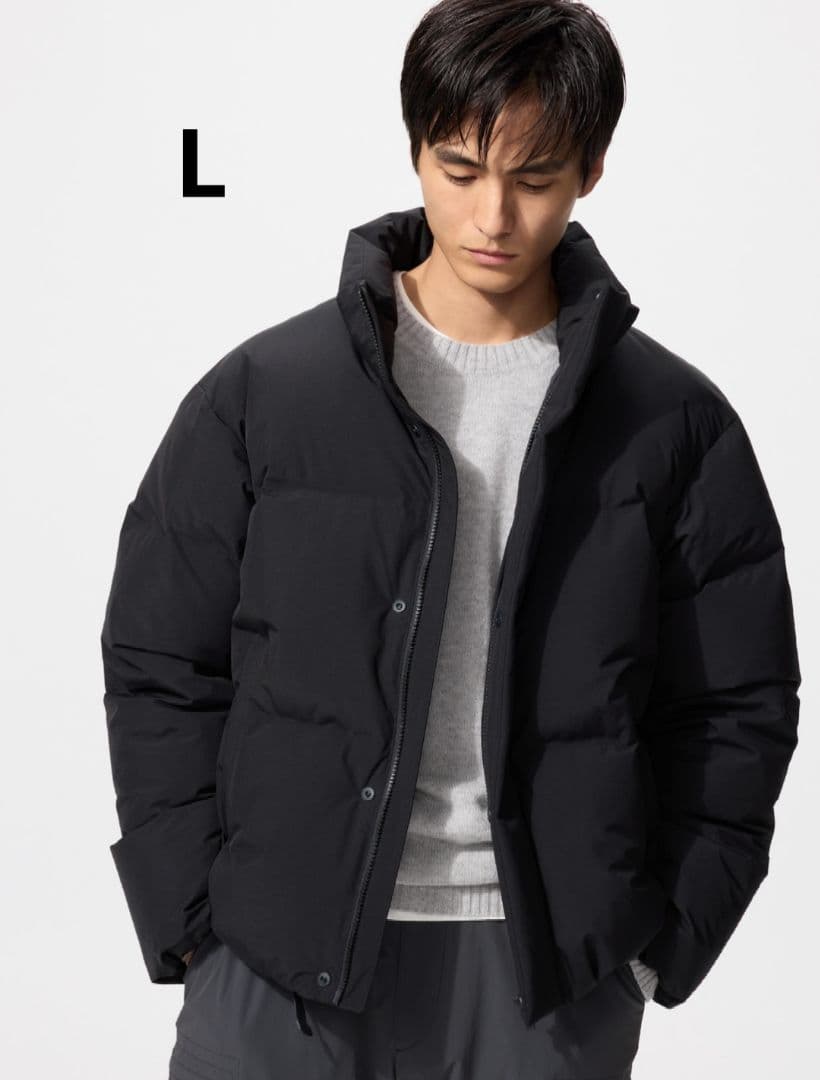 ユニクロ　シームレス　ダウンジャケット　ブラック　L 新品未使用